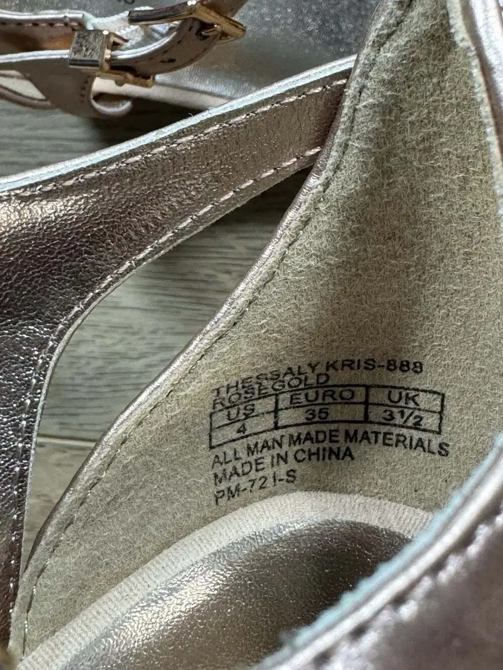 Michael Kors Kids Thessaly Kris Rose Gold Glitter Block Heel Shoes Sz 4
